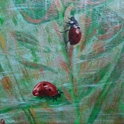 Painting: Two Ladybirds